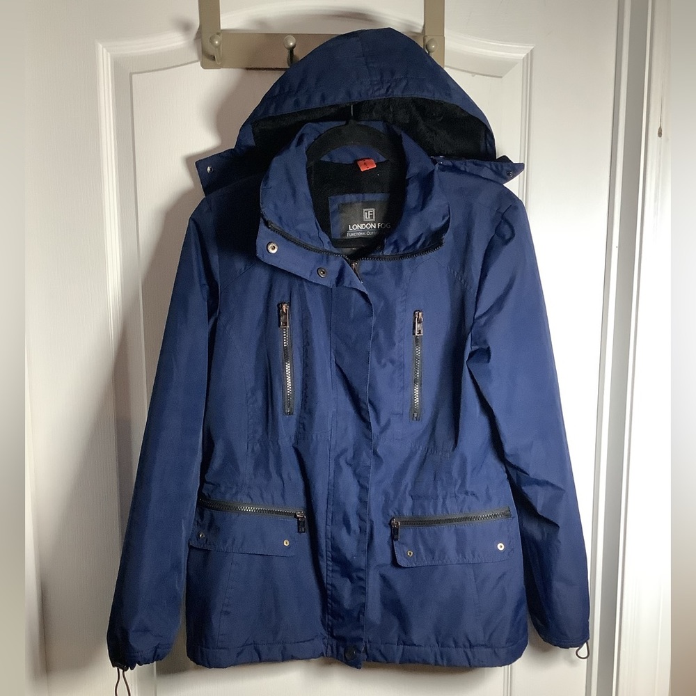 London Fog Women's Waterproof faux fur lined Jacket